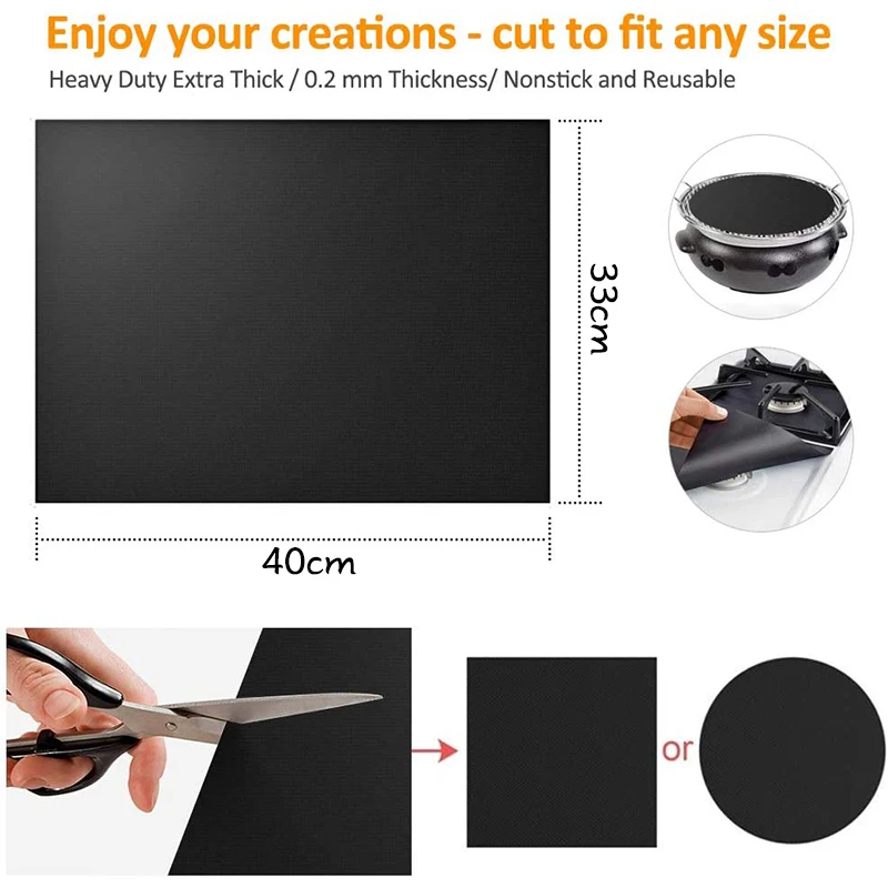 BBQ grill mat 1/2Pcs Non Stick Baking Mat Heat Resistance Barbecue Liner Grilling Sheet Cooking Plate Reusable Kitchen Tools