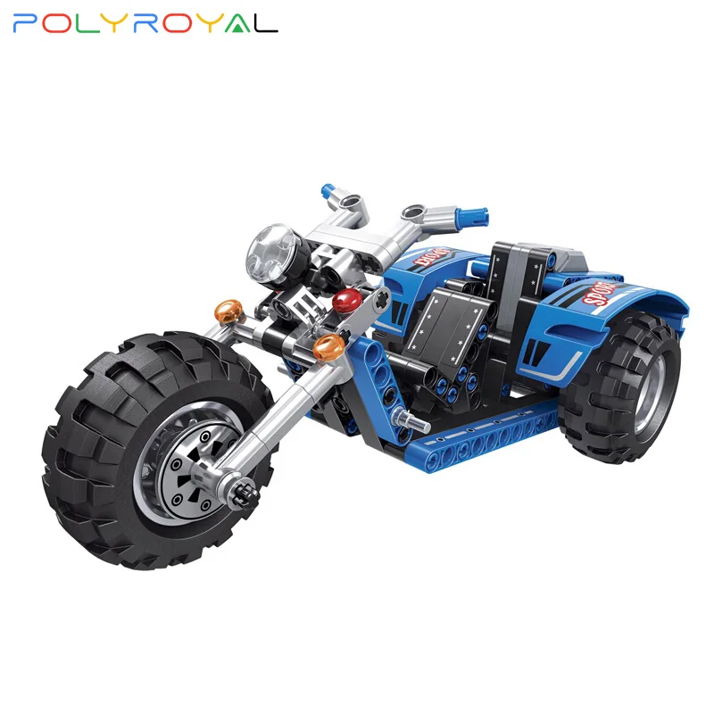 

Polyroyal Building Blocks technic Tricycle motorcycle 178PCS Model Educational DIY Bricks kid toys Christmas birthday gifts 7081