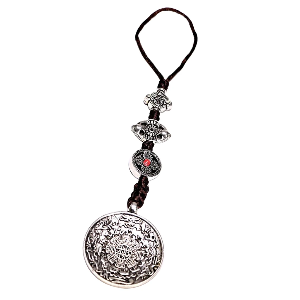 Tibetan Shamans Eight-Trigrams Copper Mirror for Home Office Good Luck L