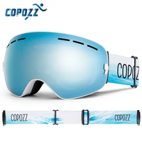 COPOZZ marque lunettes de Ski professionnelles Double couches lentille Anti-buée UV400 grandes lunettes de Ski Ski Snowboard hommes femmes lunettes de neige 3