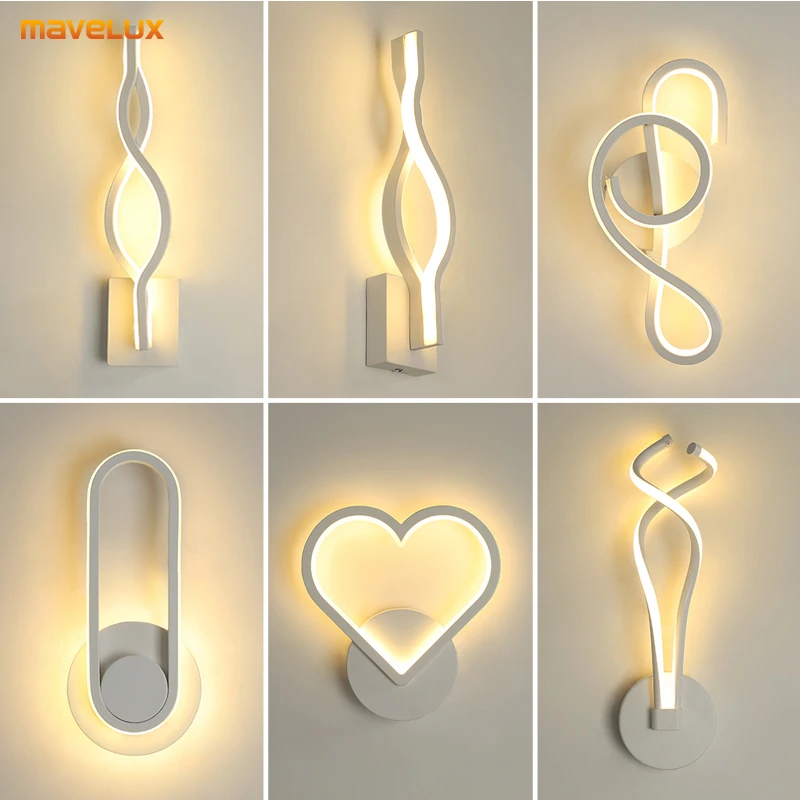 

Modern Acrylic LED Wall Lamp For Bedside Aisle Stairway Hallway Living Room Bedroom Dining Room Foyer Gallery Hall Indoor Lights
