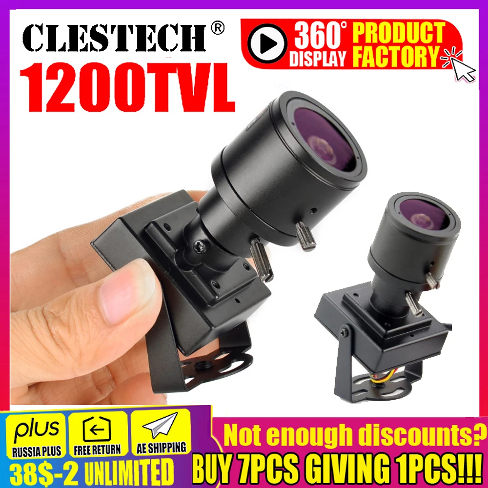 

11.11 Mini Zoom Camera 2.8mm-12mm 1200TVL HD Zoom Manual focusing Djustable Lens Metal security surveillance vidicon Micro video