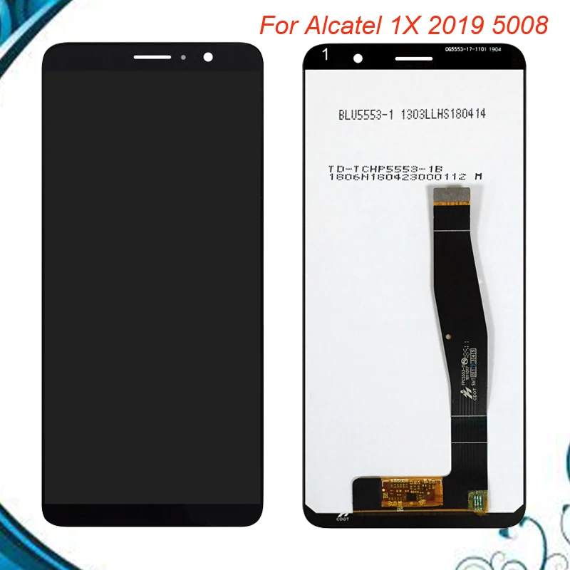 5.5inches For Alcatel 1X 2019 5008 LCD Display with Touch Screen Digitizer Assembly 5008D 5008T 5008Y OT5008 | Мобильные телефоны и