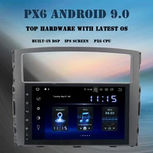 Автомобильный мультимедийный плеер 2 din Android 9,0 для Mitsubishi Pajero 2006-2013 V97 V93 радио PX6 gps Navi DSP HDMI " ips 4 Гб+ 64 ГБ