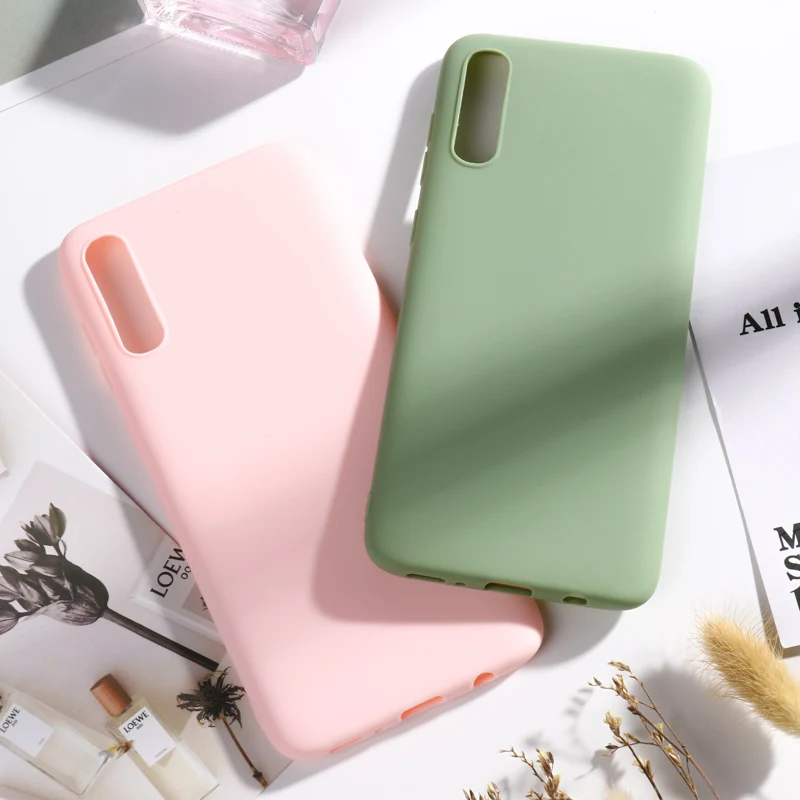 

For Samsung A50 Case Cover Candy Color Silicone Soft Cover Phone Case For Samsung Galaxy A50 A 50 2019 A505 A505F SM-A505F Funda