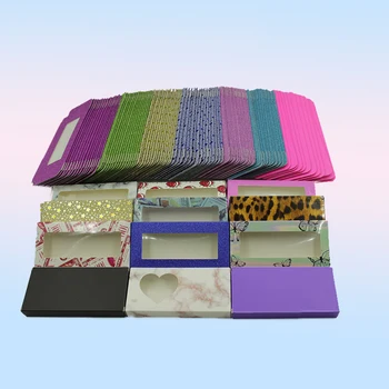 

Wholesale Bulk Lash Package Box Multicolor Black False Eyelashes Packaging Boxes Case Make up Custom Logo Rectangle Lashes Box