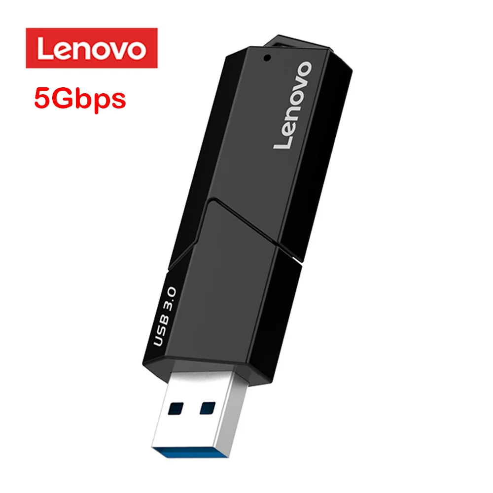 Кардридер Lenovo D204 5 Гбит/с портативный кардридер USB 3 0 2 в 1 адаптер для карт памяти SD