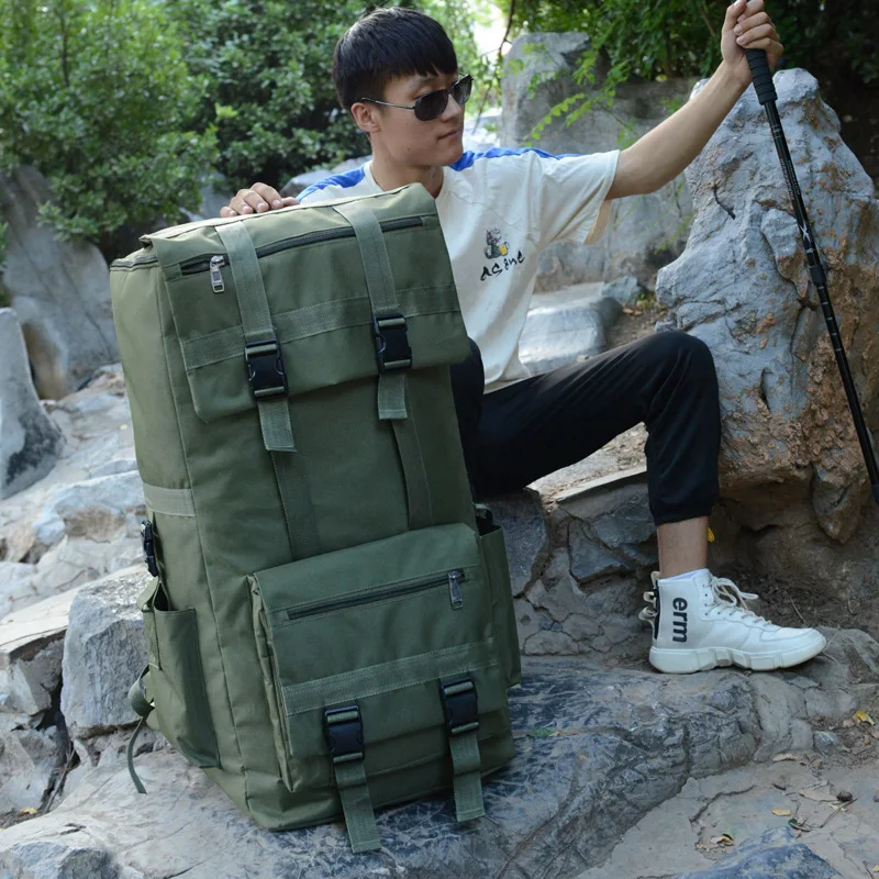 110л большой емкости военный тактический рюкзак для наружного использования Оксфорд водонепроницаемый камуфляжный рюкзак для альпинизма походная дорожная сумка