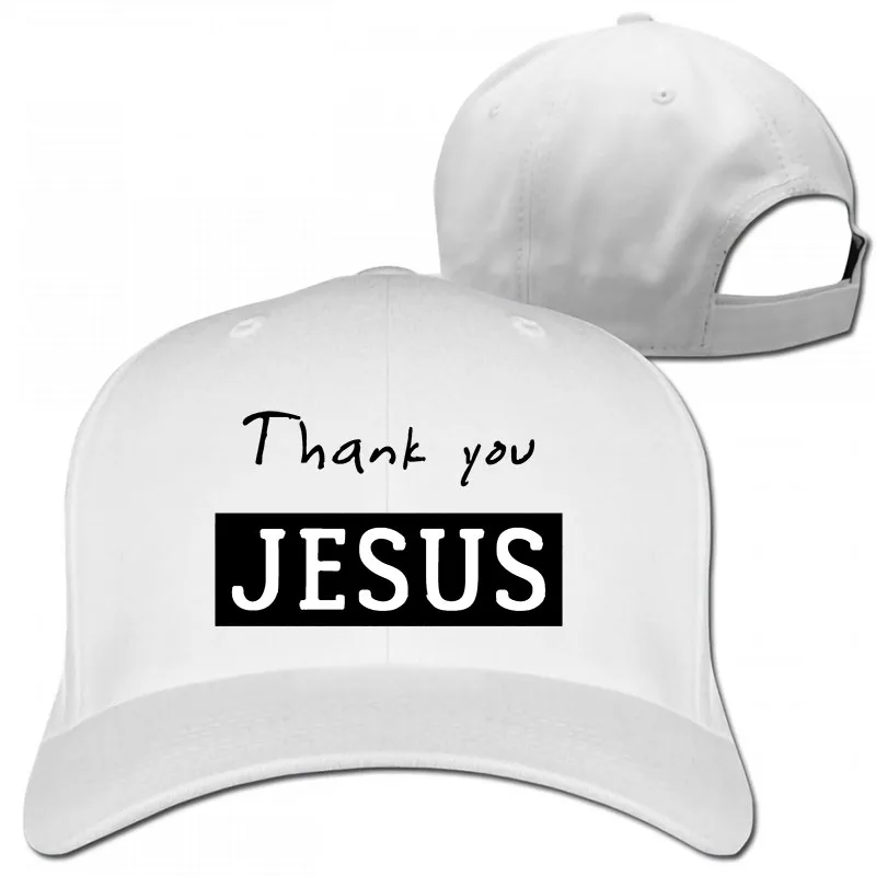 Jesus thank you Jesus Super soft Christians inspirational Baseball cap men women Trucker Hats fashion adjustable cap - Цвет: 1-White
