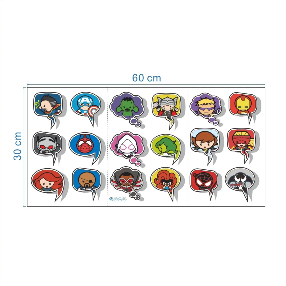 KAC004 Cartoon Avengers Wall Stickers CHILDREN'S Room Wall Decoration