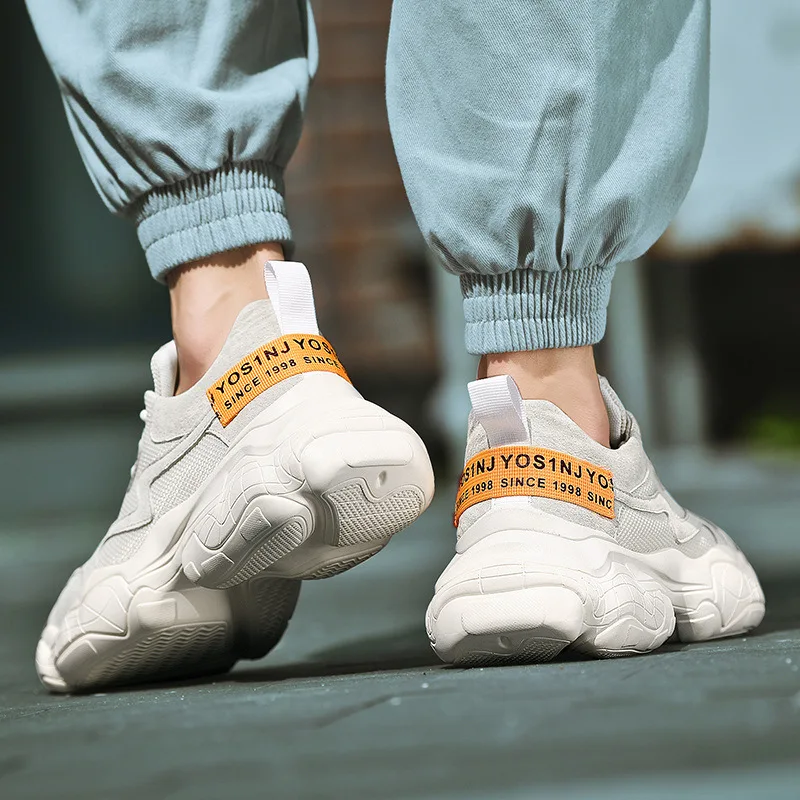 

Quality leather Platform running shoes men sneakers Super popular sports shoes men Breathable Personality Jogging shoes male