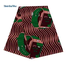 Африканская новая Анкара восковая Хлопковая Ткань 6 ярдов ткань для африканской одежды настоящая голландская восковая ткань высокого качества 24FS1359