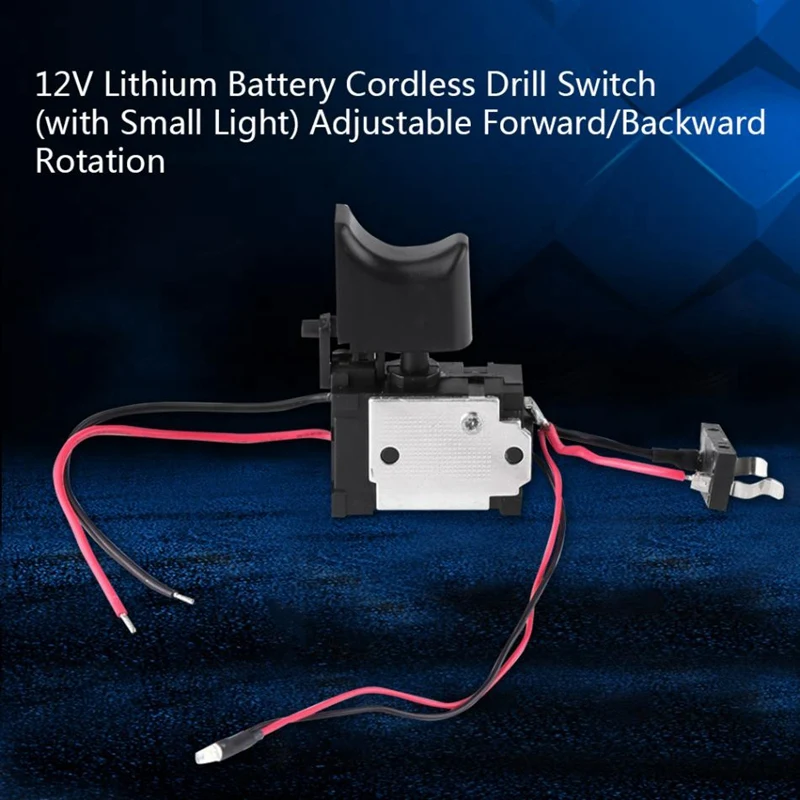 7,2 V-24 V литиевая Батарея Аккумуляторная дрель переключатель Скорость Управление триггер переключениt с небольшой светильник