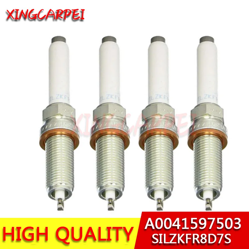 A0041597503 SILZKFR8D7S 4 шт./лот свечи зажигания для Mercedes W176 W204 S204 W212 S212 C207 авто части