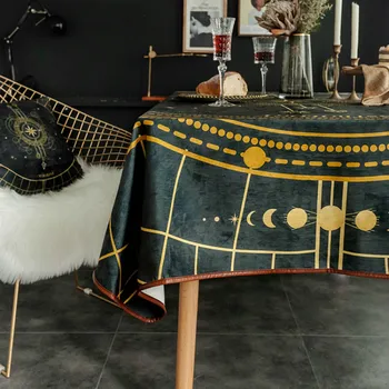 

Star And Moon Chart Tablecloth For Table European Table Cloth Waterproof Luxurious Rectangular Tablecloths For Parties Kitchen