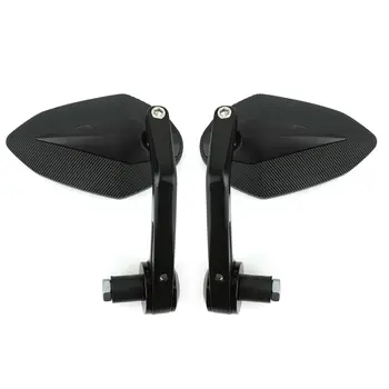 

100% Brand New 7/8" CNC Aluminum Sportbike Motorcycle Handle Bar End Mirrors New Wide-angle Glass