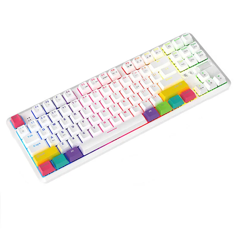 

Mechnical Keyboard Bluetooth Wireless Rechargable Battery for Ipad Desktop Game Andorid Macbook Tablet PC Laptop