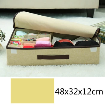 

Foldable Underwear Sock Bra Tie Storage Box Multi Grid Divider Closet Organizer Blue Beige Home Organization Storage Boxes
