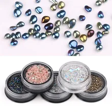 Роспись ногтей в японском стиле необычный Рудный камень-хамелион специальная форма DIY стикер для ногтей искусственный бриллиант черный и белый с