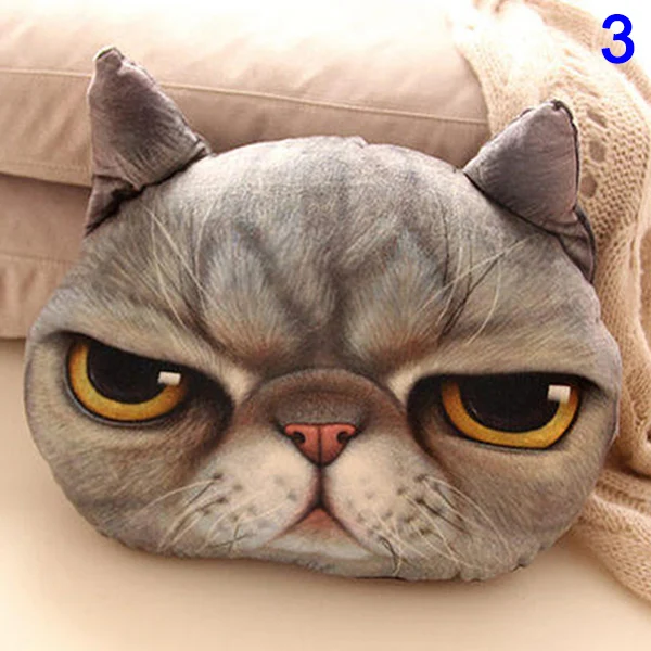 Подушка 3D с рисунком кота 35x29 см, подарок на день рождения, мягкие удобные прочные для автомобиля офис 2019ing
