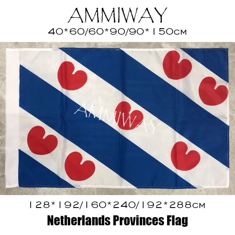 Флаг фриланда в провинциях Нидерландов AMMIWAY 3 фута * 5 футов полиэстер 150*90 см