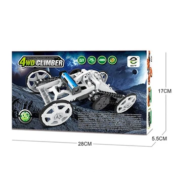 

Science And Education Assembling Self-Assembled Building Blocks Electric Off-Road Climbing Four-Wheel Drive Space Car Toy