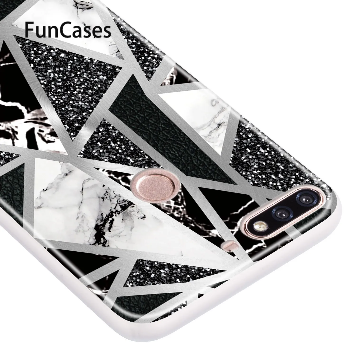 Jade Kembali Penutup untuk Huawei Nikmati 8 Etui Lembut Silicone Case SFor Huawei Seluler Nova 2 Lite Y7 Perdana 2018 5.99 