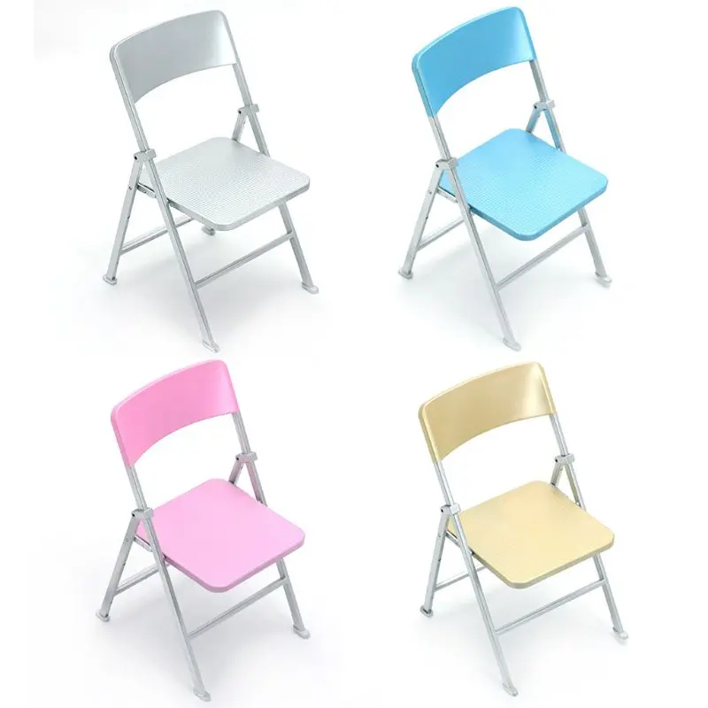 

1/6 Scale Plastic Four Colors Optional Folding Chair for Action Figures Dolls