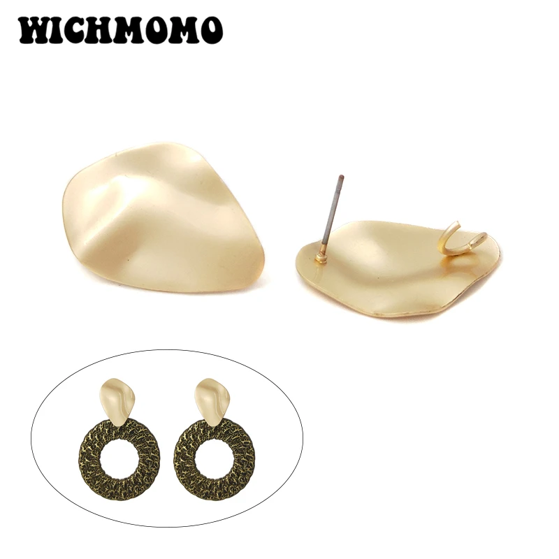 

New 26*18mm 6pieces/bag High Quality Zinc Alloy Matte Gold Earring Base Connectors Linkers for DIY Earring Jewelry Accessories