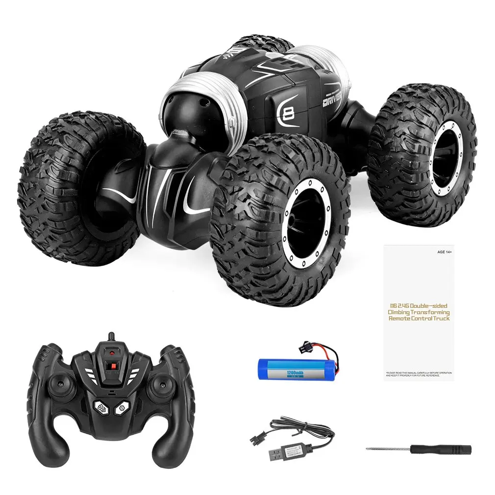 Q70 1:16 RC двусторонний флип-деформационный Автомобиль 2,4 ГГц 4WD беспроводной гоночный внедорожный твист скалолазание пустынный грузовик 25 км/ч