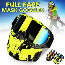Мужские и женские очки для катания на лыжах, сноуборде, снегоходах, маска, зимние лыжные очки, анти-УФ очки для мотокросса, съемные солнцезащитные очки