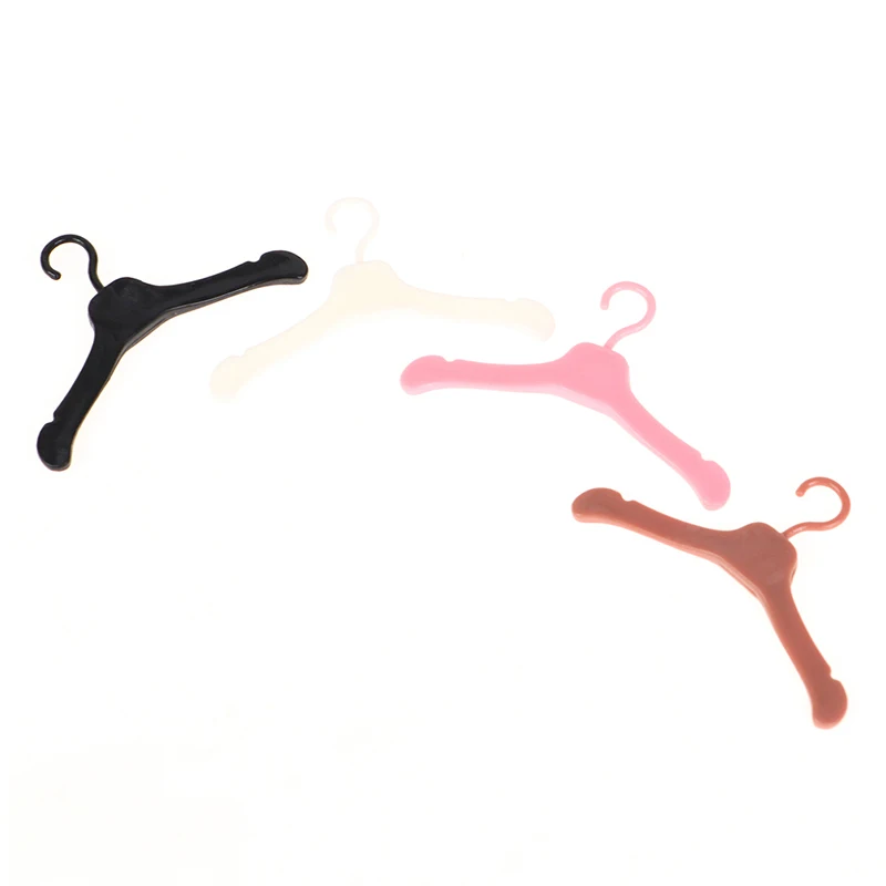

Dolls Hanger 10PCS Lovely Hangers Dollhouse Miniature Cute Wardrobe Dress Coat Clothes Plastic Dollhouse Accessories