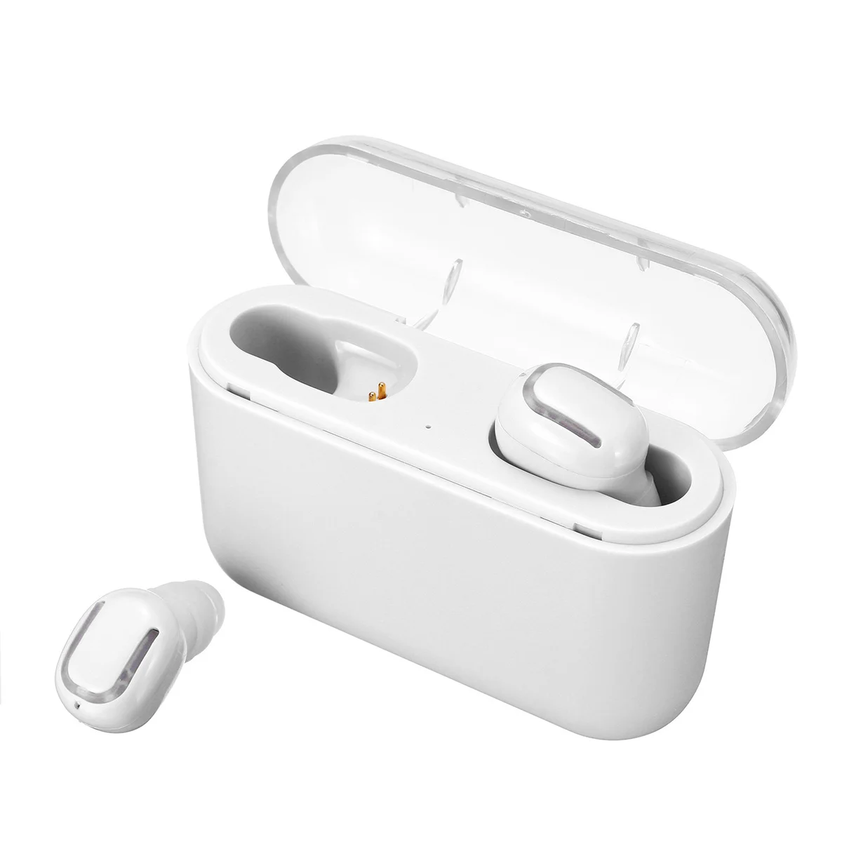 Белый Bluetooth 5,0 TWS беспроводные мини наушники CVC6 с шумоподавлением стерео водонепроницаемые спортивные наушники 2200 мАч с портативной зарядной коробкой - Цвет: Белый