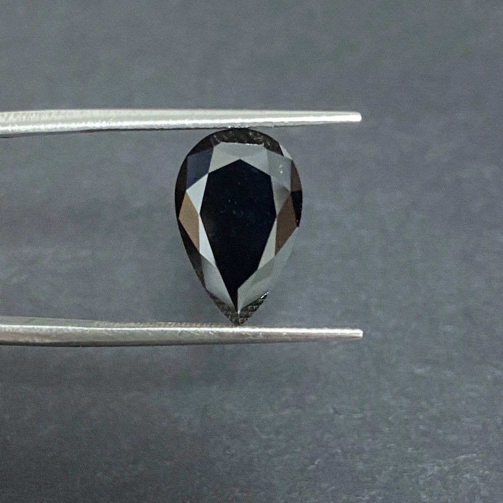 Big Size 13x18MM GRA Synthetic Moissanite Pear Cut Clarity VVS Black Loose Diamond Gemstones