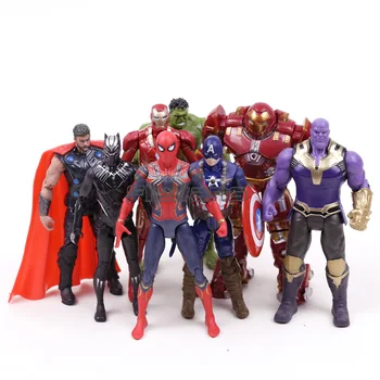 

Marvel Avengers Infinity War Action Figures Toys Set Hulk Black Panther Captain America Spiderman Thanos Iron Man Hulkbuster