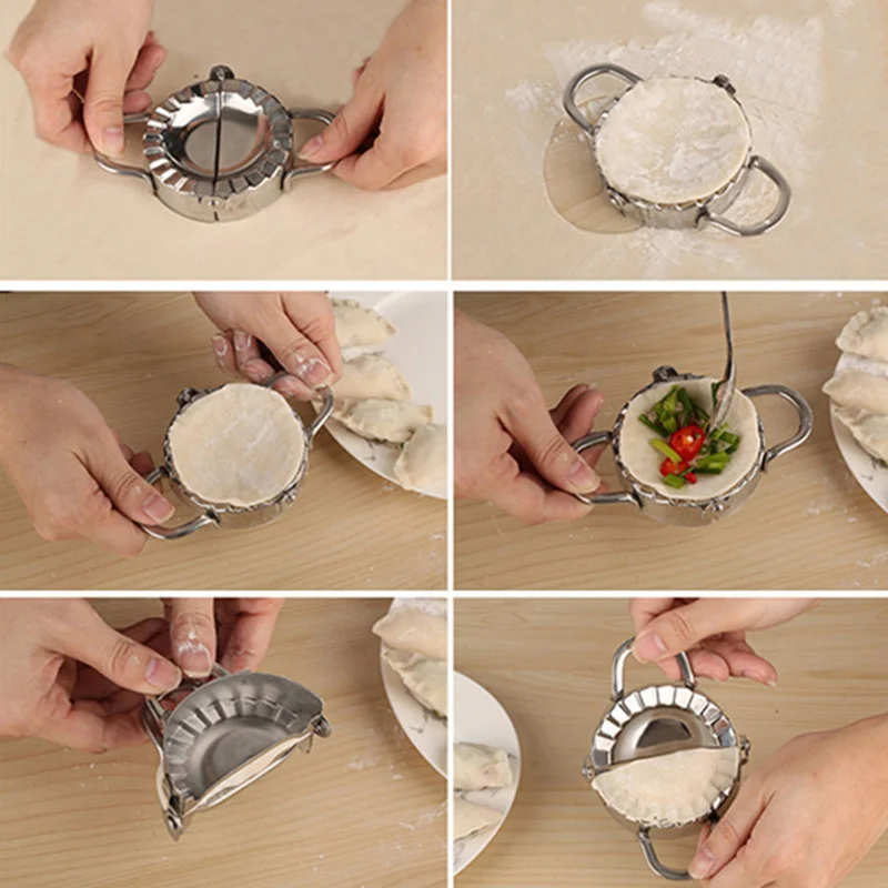 Нержавеющая сталь DIY клецки плесень обертка резак машина приготовления