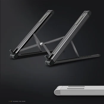 

Hyvarwey JP-2 Easy Foldable Aluminum 11-15.6 inch Laptop Holder Ultra Light Desktop Notebook Stand Portable Laptop Support
