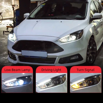 

Car flashing 2Pcs Headlight Assembly for Ford Focus 4 2015 2016 2017 2018 Headlight ST Design LED DRL HID Option Xenon Beam