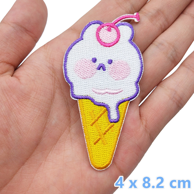 Cartoon Rabbit Embroidery Patches Self-adhesive For Clothing Handmade DIY Stickers Badge Backpack T-shirt Appliques