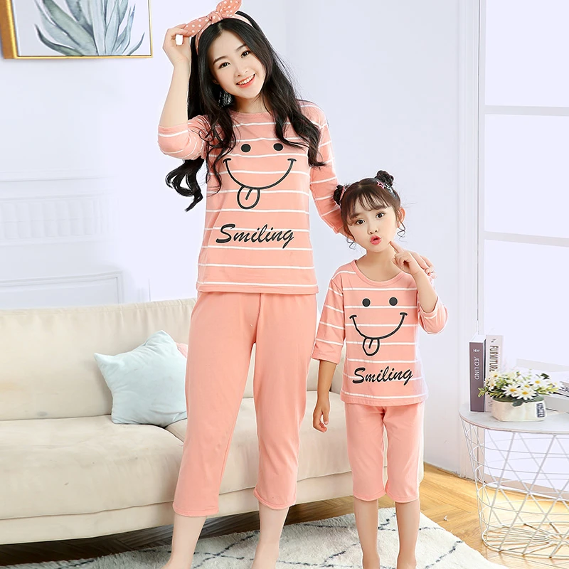 custom pajama sets	 Cute Girl Pajama Sets Cotton Striped Pink Princess Pajamas for Kids Home Clothes Girls Pyjamas Teenager Pijama Children Clothing ladies pajama sets	