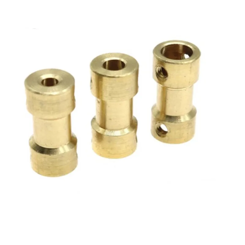 Shaft Coupler Shaft Connector Rigid Shaft Coupler 2pcs 2/2.3/3/3.17/4/5/6mm Brass Motor Shaft Coupling With Screws