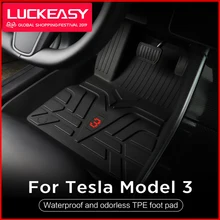 LUCKEASY автомобильный всепогодный пол для Tesla модель 3- TPE дизайн Стильные всепогодные коврики