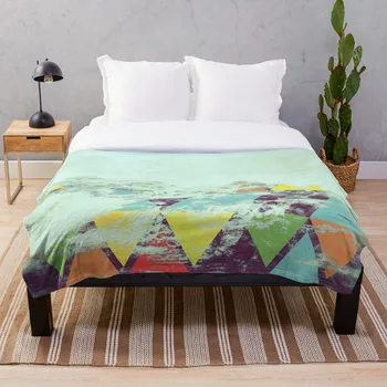 

Triangle Mountain Blanket Wool Flannel Plush Blanket Bedspread For office Sherpa Blanket Couch Quilt Cover Travel