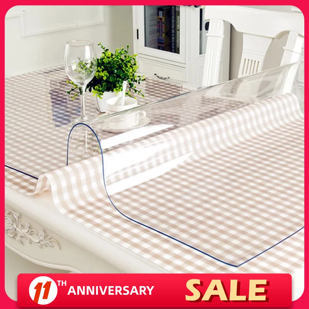 Table Cloth Rectangular Tablecloth Silicone Pvc Soft Glass Waterproof