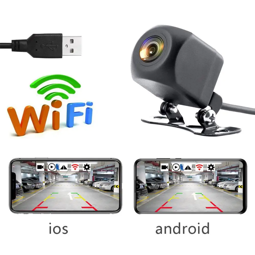 Новинка! Беспроводной Wi Fi вид спереди/Автомобильная камера заднего вида Камера