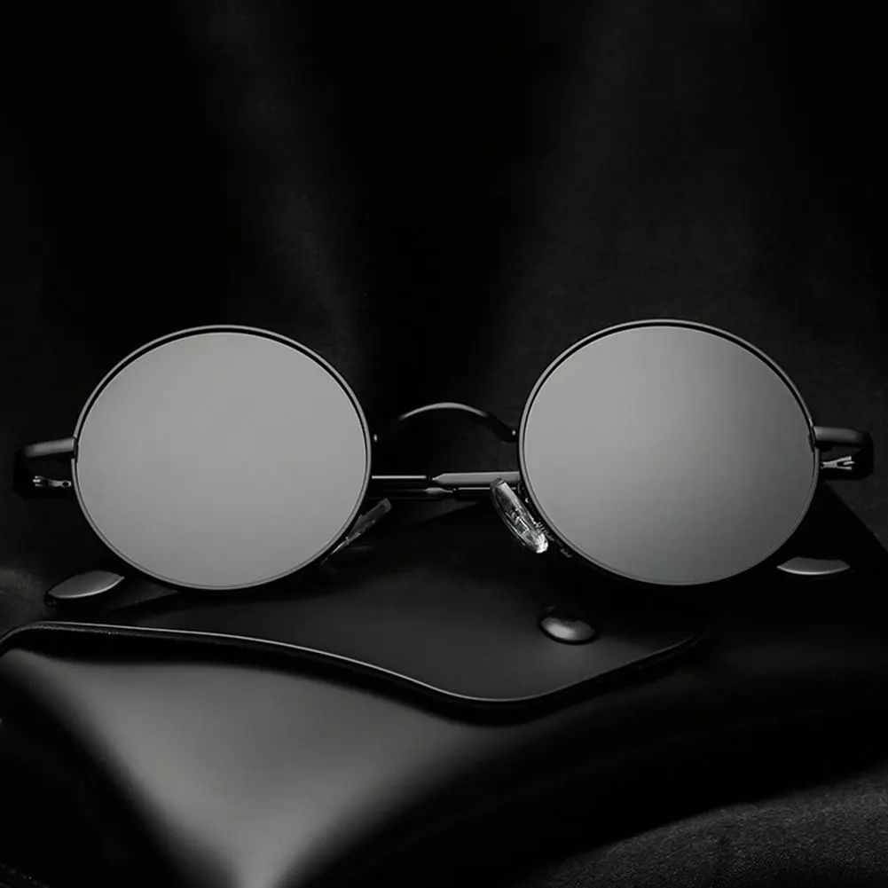 Fashion Women Men Round Frame Sunglasses Cosplay Glasses Eyewear Black Glasses Costume Accessories Anime Props Driving