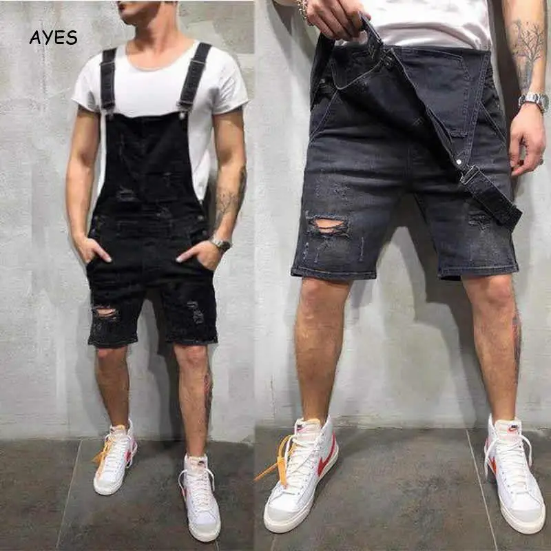 2019 Fashion Men Short Ripped Jeans Jumpsuits Shorts Distressed Denim Shorts Bib Overalls Mens Casual Suspender Pant Shorts Male 2019 Fashion Men Short Ripped Jeans Jumpsuits Shorts Distressed Denim Shorts Bib Overalls Mens Casual Suspender Pant Shorts Male