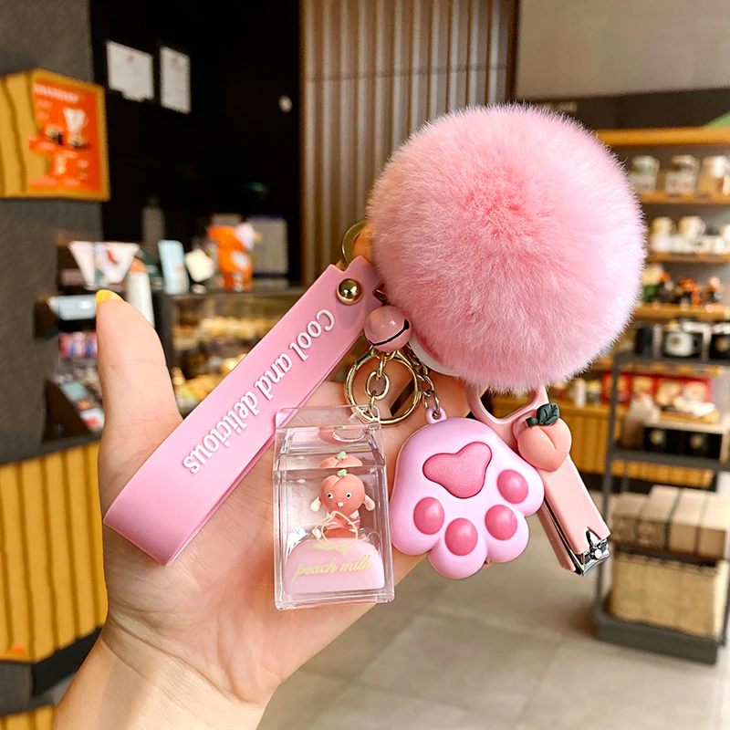 Lovely Peach Milk Key Chain PN2868