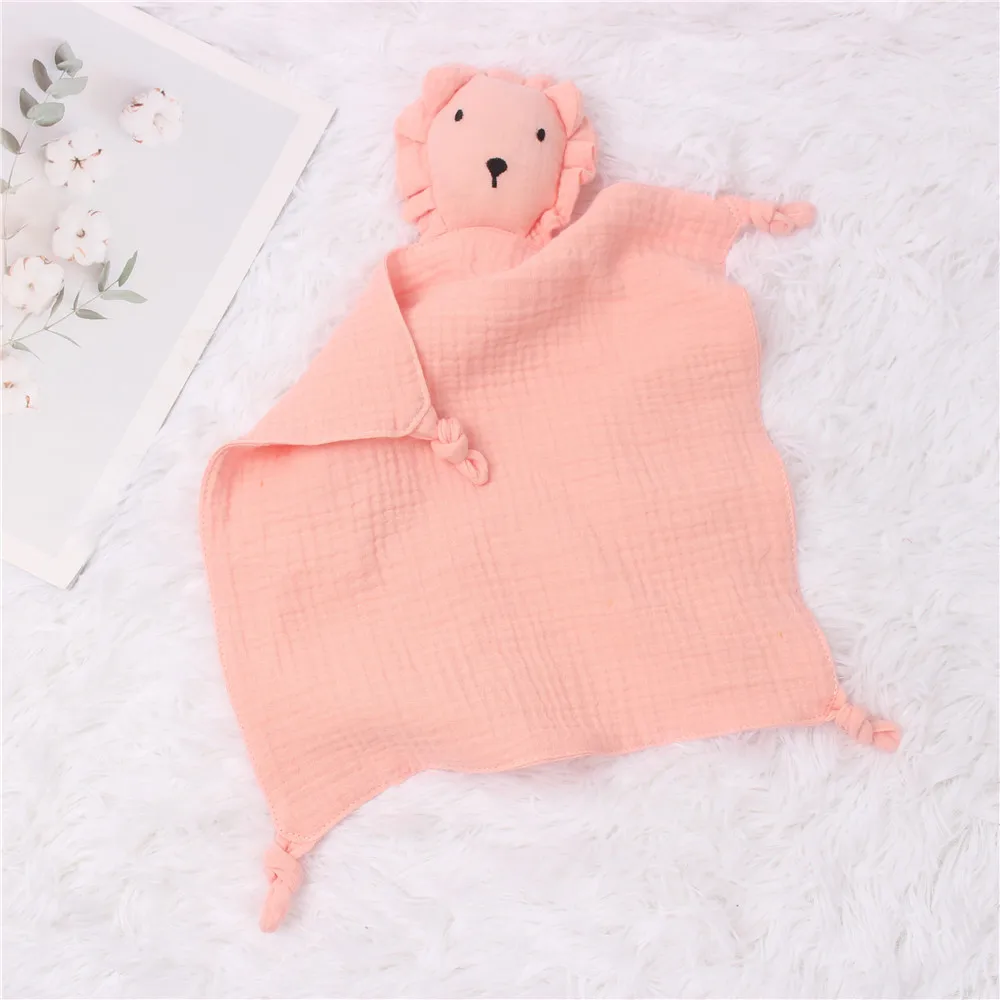 30*30cm Muslin Baby Bib baby blankets wind baby cotton gauze comfort towel muslin baby sleeping doll lion saliva towel best bed sheets