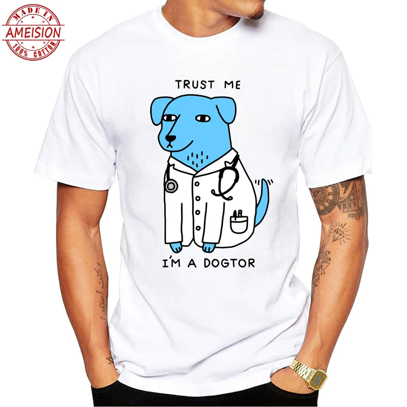 Новинка 2019 дизайнерская футболка Trust Me Im A Dogtor забавная брендовая унисекс в стиле